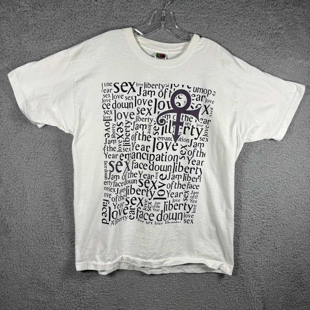 Vintage Prince Jam of the Year World Tour 97/98 T-Shirt White XL Fruit of Loom